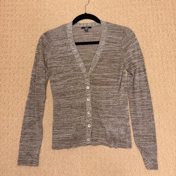 Jacob Metallic Shimmer V-neck Button Cardigan - Picture 10 of 13
